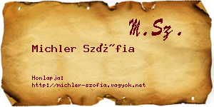 Michler Szófia névjegykártya